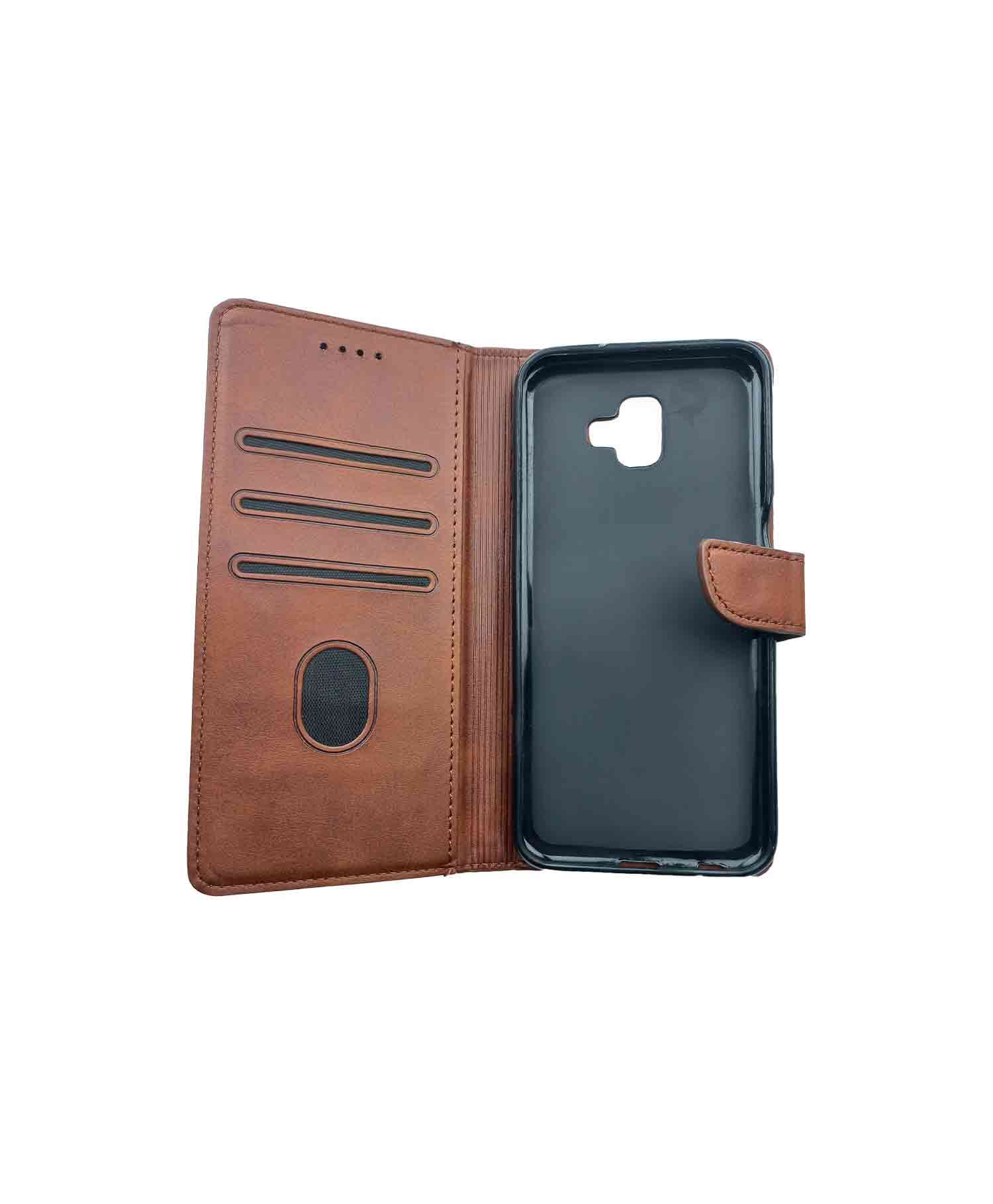 کیف کلاسوری چرمی سامسونگ گلکسی J6 Plus — تصویر ۴