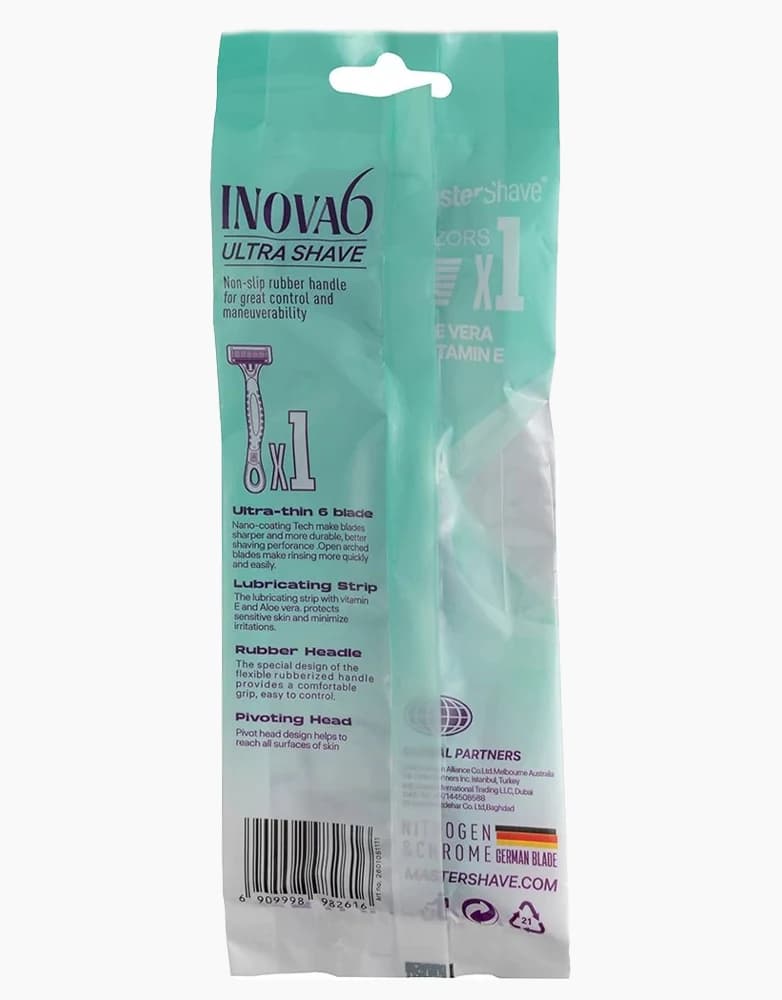 تیغ اصلاح 6 لبه مستر شیو مدل INOVA6 | تکی — تصویر ۴
