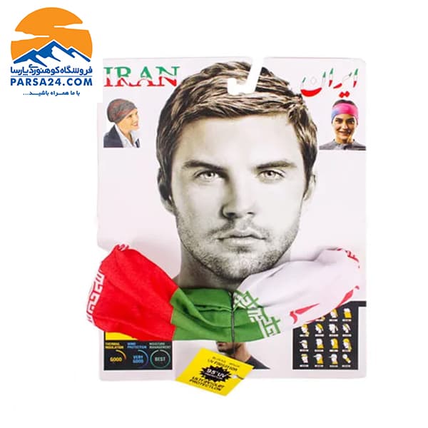 دستمال سر کوهنوردی پرچم ایران Scarf Climbing Flag Iran — تصویر ۵