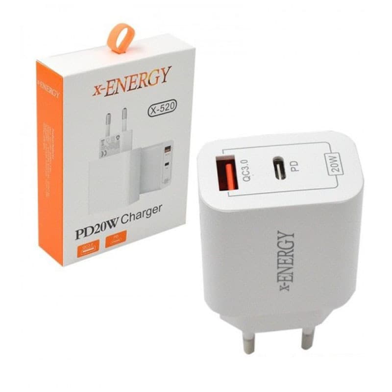 شارژ (آداپتور) دو پورت 20 وات X-ENERGY مدل X520