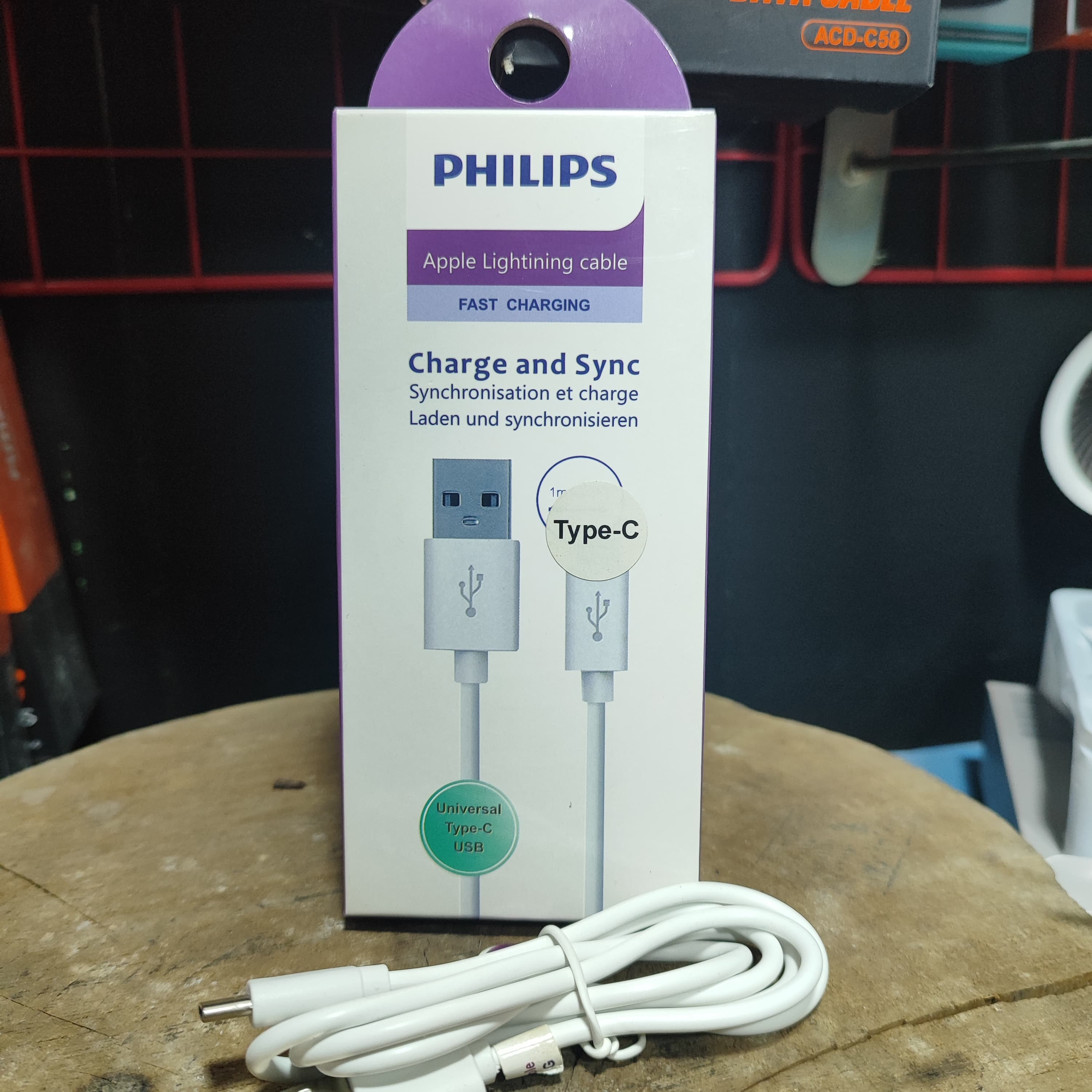 کابل تایپ سی PHILPS فست شارژ — تصویر ۲