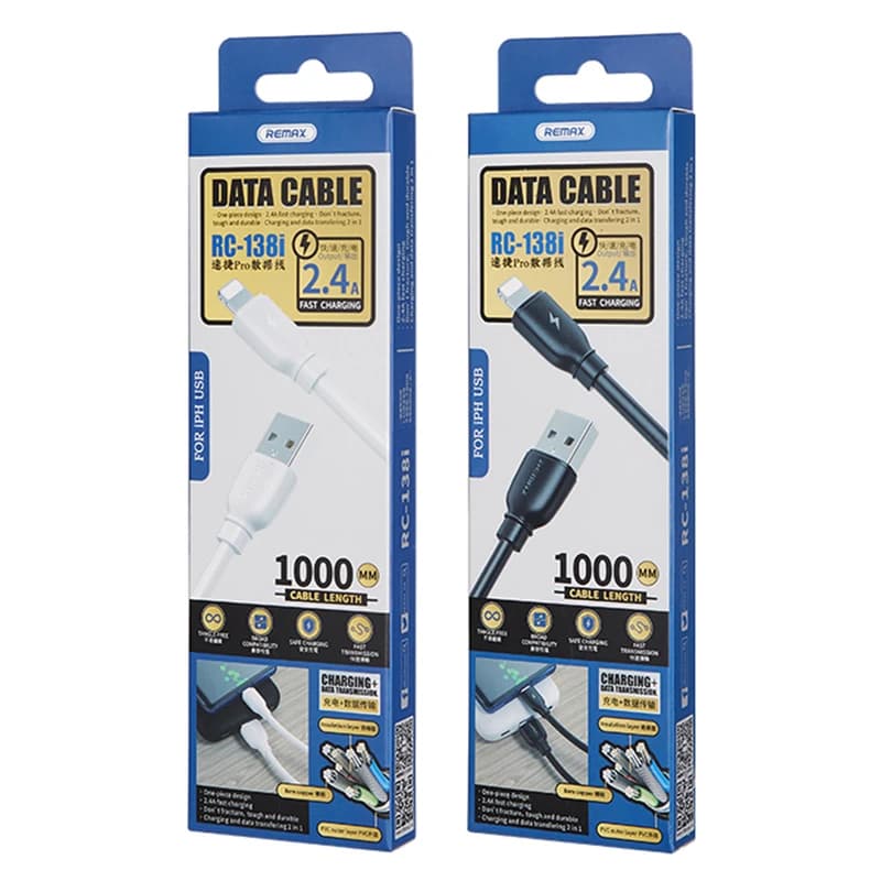 کابل فست شارژ ایفون(لاتنینگ) REMAX مدل RC-138i