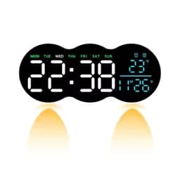 ساعت دیواری دیجیتال LED مدل YX-2808 نمایش دما و ریموت کنترل — تصویر ۲