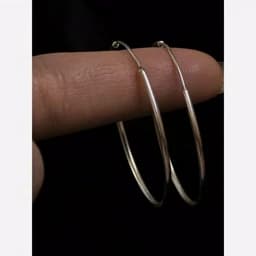 گوشواره نقره حلقه ای — تصویر ۲