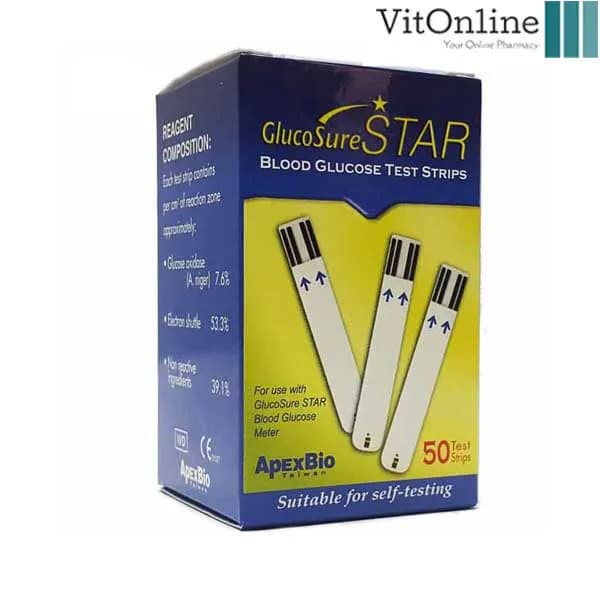 نوار تست قند خون گلوکوشر استار Glucosure Star — تصویر ۲