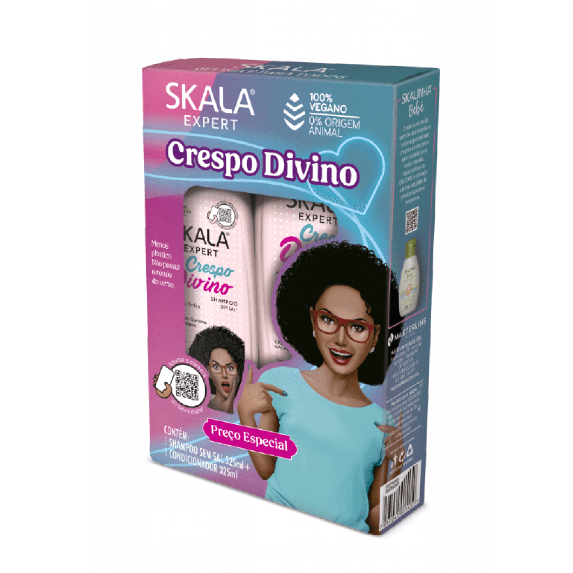 پک شامپو و نرم‌کننده موی فر ترمیم کننده اسکالا مدل کرسپو دیوینو Skala Crespo Divino Shampoo & Conditioner Pack — تصویر ۸