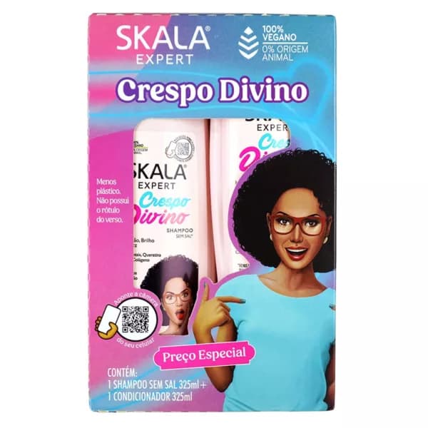 پک شامپو و نرم‌کننده موی فر ترمیم کننده اسکالا مدل کرسپو دیوینو Skala Crespo Divino Shampoo & Conditioner Pack — تصویر ۴