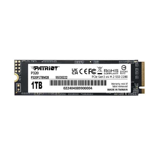 Patriot P320 M.2 2280 PCIe Gen3 NVMe 1TB Internal SSD — تصویر ۳