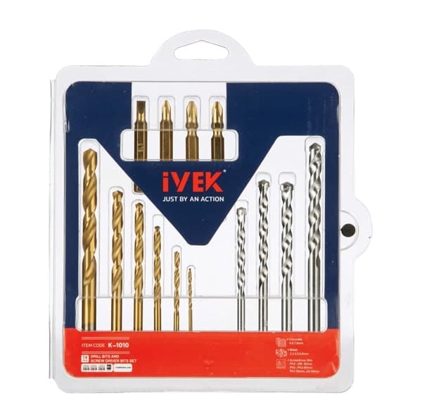 ست مته و سر پیچ گوشتی ایوک 14 عددی مدل K-1010 — تصویر ۳