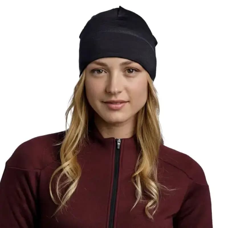 کلاه باف مدل merino light weight beanie solid black — تصویر ۸