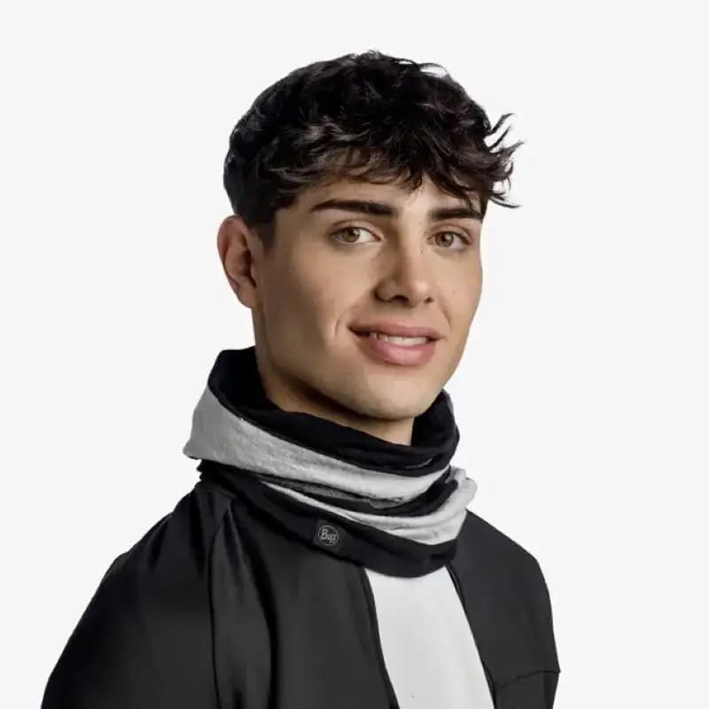 دستمال سر و گردن باف مدل merino move graphite — تصویر ۵