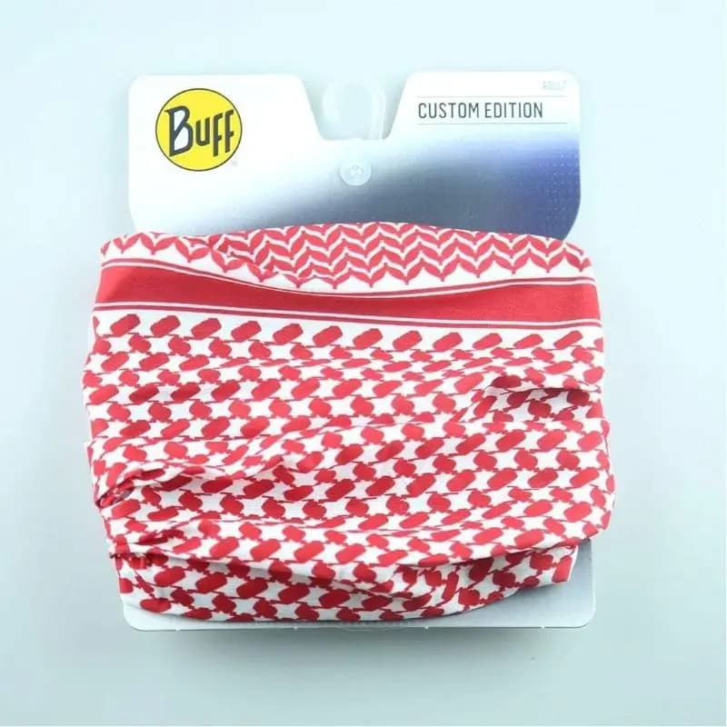 دستمال سر و گردن باف مدل original shemag 15 red white — تصویر ۴