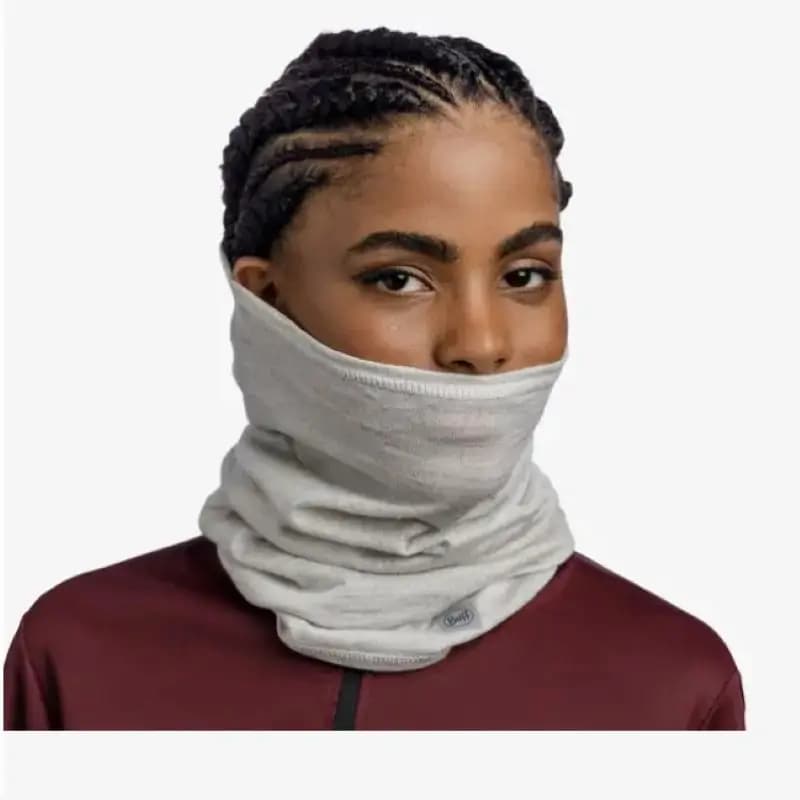 دستمال سر و گردن باف مدل merino light weight solid cloud — تصویر ۶