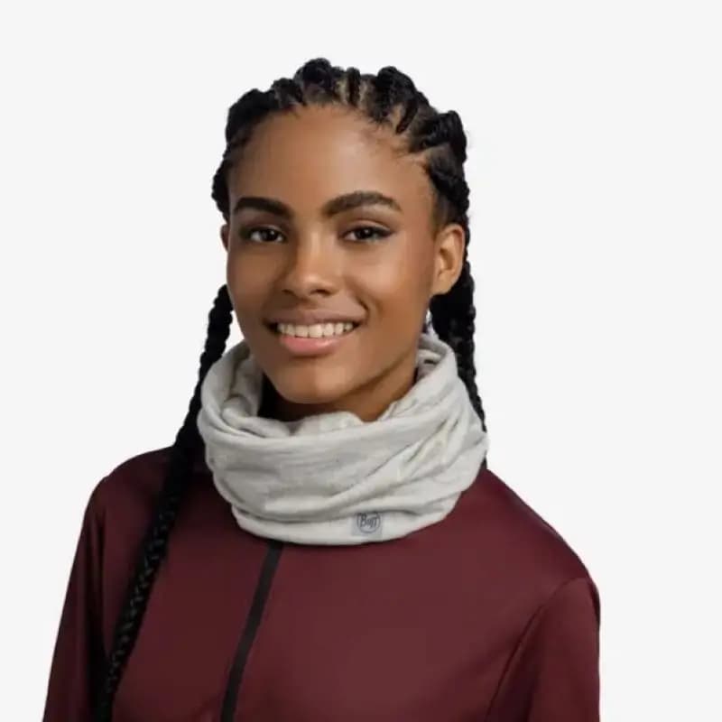 دستمال سر و گردن باف مدل merino light weight solid cloud — تصویر ۲