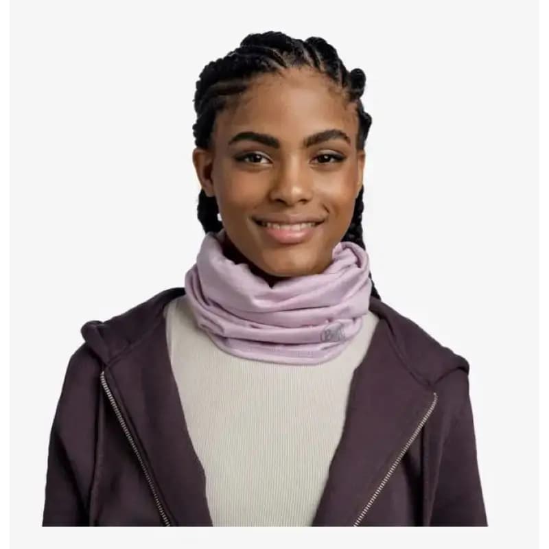 دستمال سر و گردن باف مدل merino light weight multistripes lilac sand — تصویر ۳