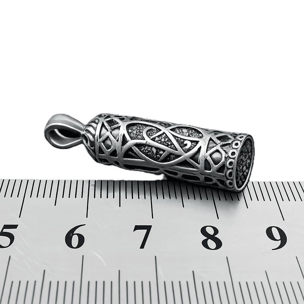 گردنبند حرز امام جواد (ع) نقره طرح «فاطمه(س)» — تصویر ۵