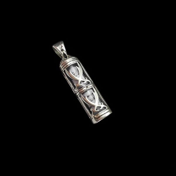 گردنبند نقره حرز امام جواد (ع) طرح ذوالفقار — تصویر ۶