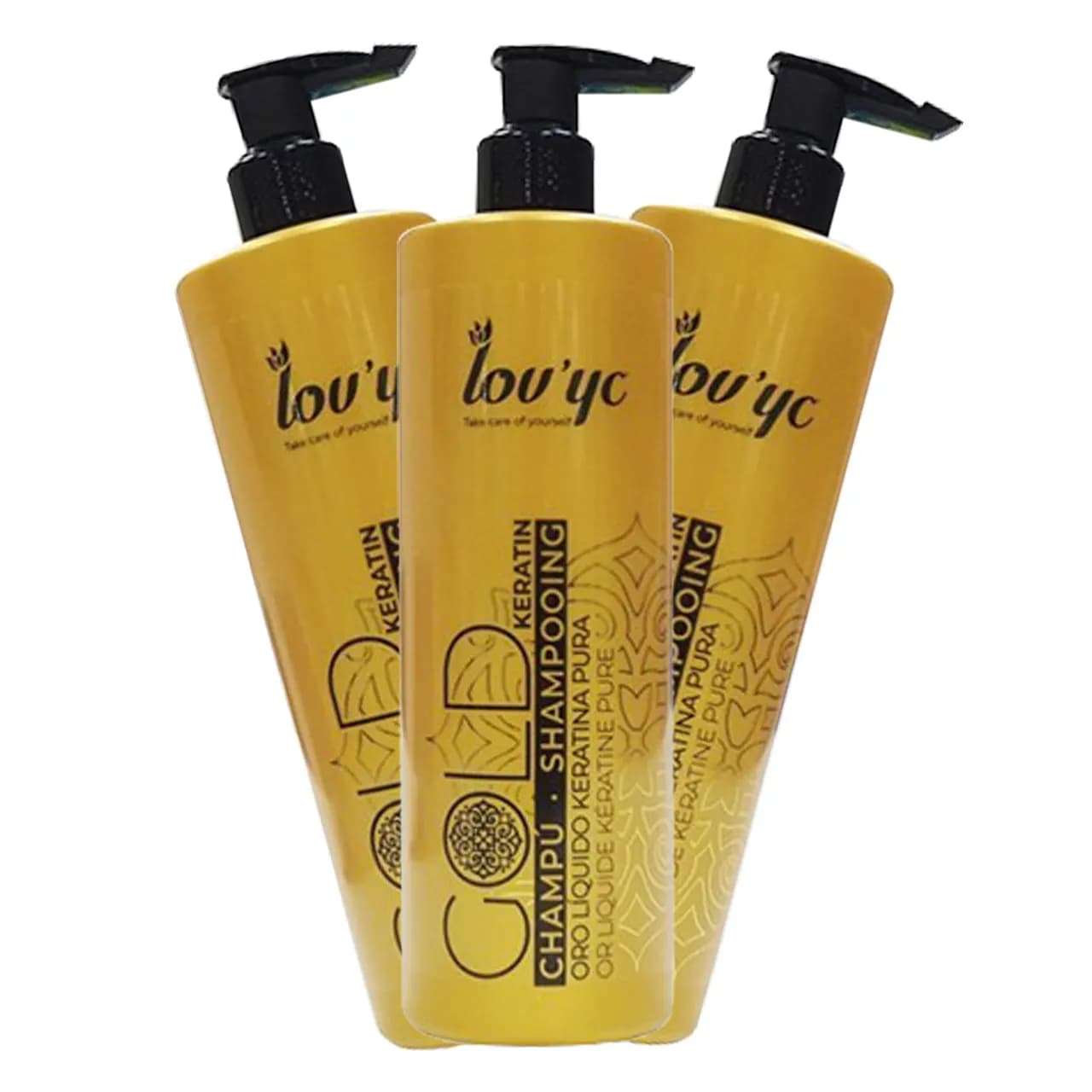 شامپو کراتینه لاویک Lov’yc سری Gold حاوی روغن آرگان 500 میل — تصویر ۵