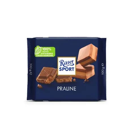 شکلات شیری ریتر اسپرت Ritter Sport با مغز پرالین 100 گرم — تصویر ۲