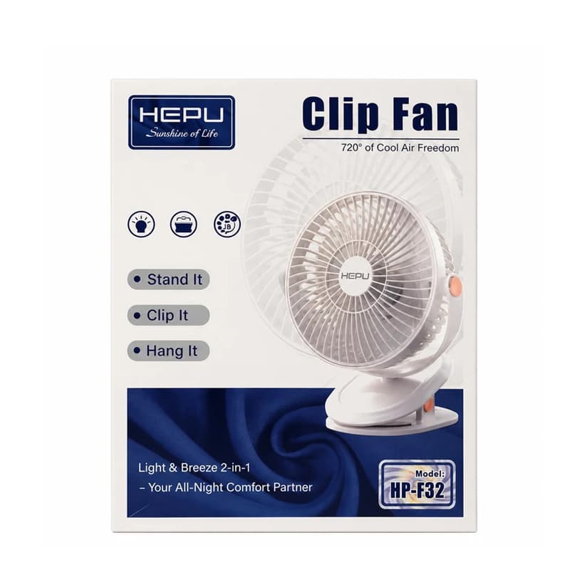 پنکه شارژی گیره دار 2 در 1 هپو مدل HP-F32 — تصویر ۶
