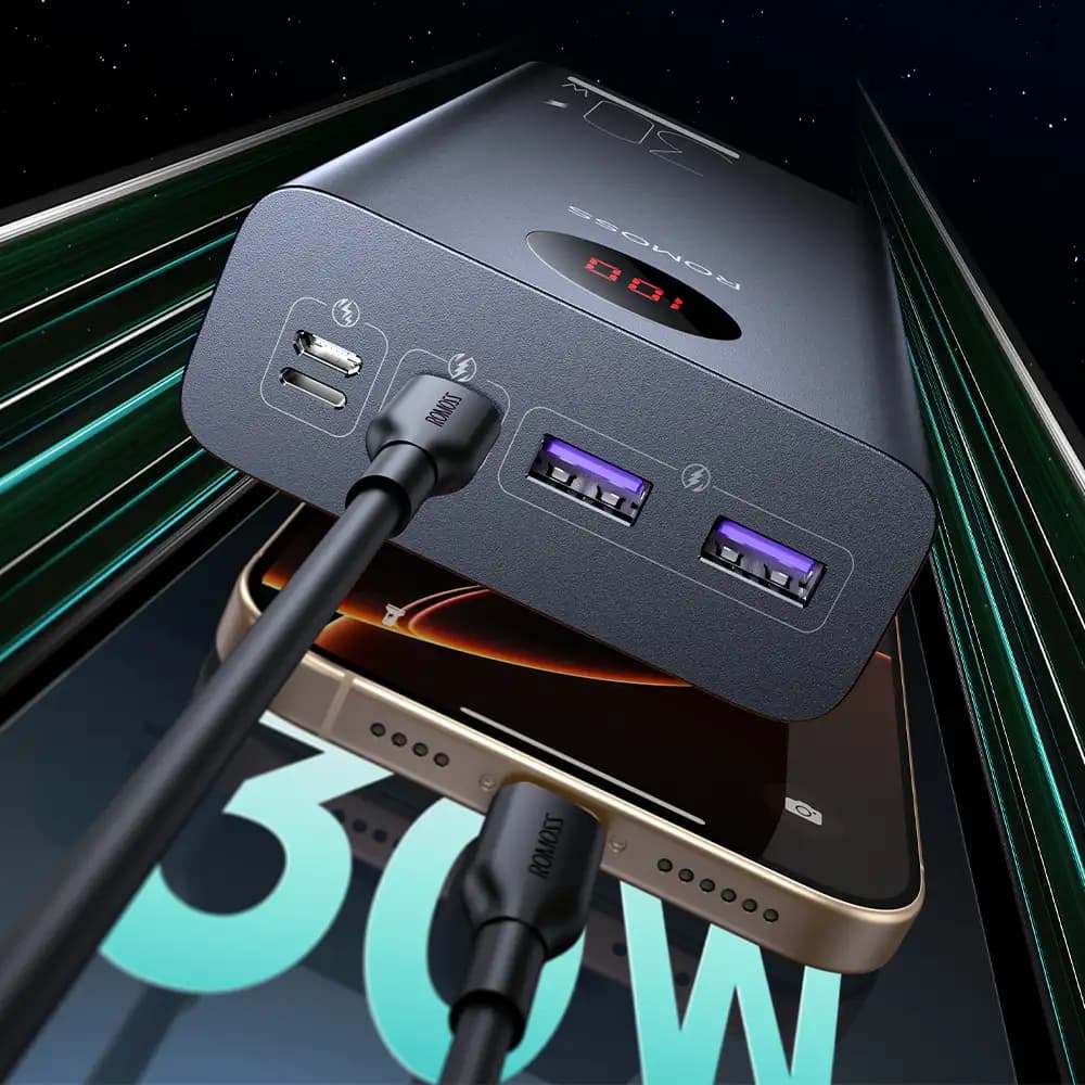 پاوربانک فست‌شارژ 30000mAh روموس مدل PEA30-192 — تصویر ۹