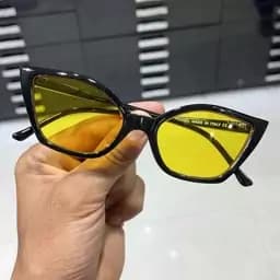 عینک آفتابی و شب گربه ای زنانه مارک چنل دارای یووی 400(عدسی زرد) — تصویر ۳