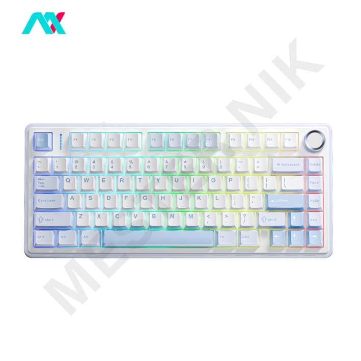 کیبورد گیمینگ تمام مکانیکال آئولا مدل F75 SEA SALT BLUE NIMBUS SWITCH — تصویر ۴