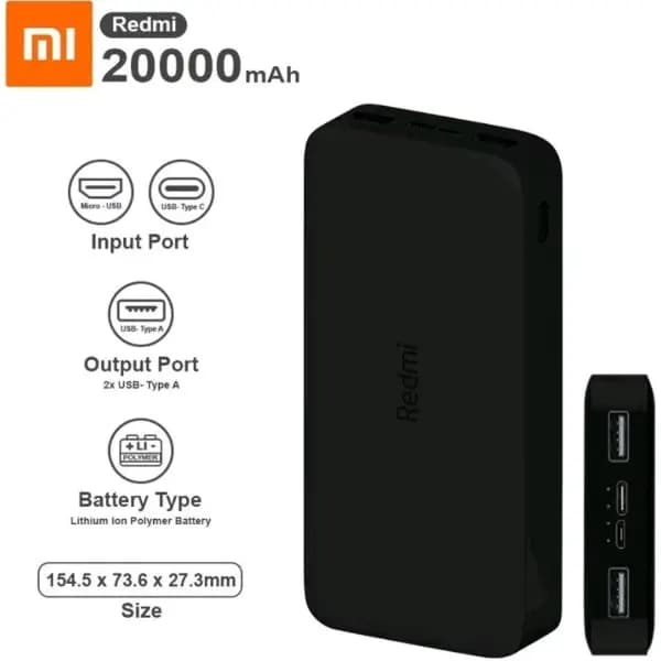پاوربانک 20 هزار شیاومی REDMI — تصویر ۳