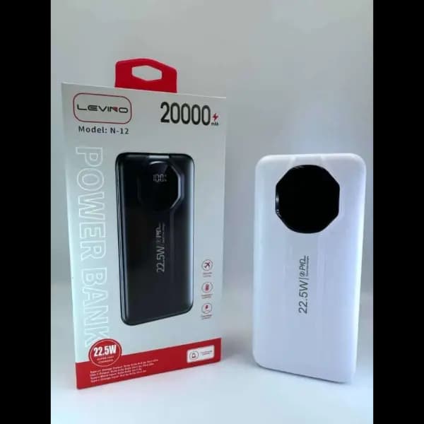 پاوربانک اورجینال 20000 میلی آمپر LEVINO N12 — تصویر ۲