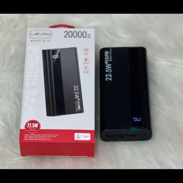 پاوربانک اورجینال 20000 میلی آمپر LEVINO N16