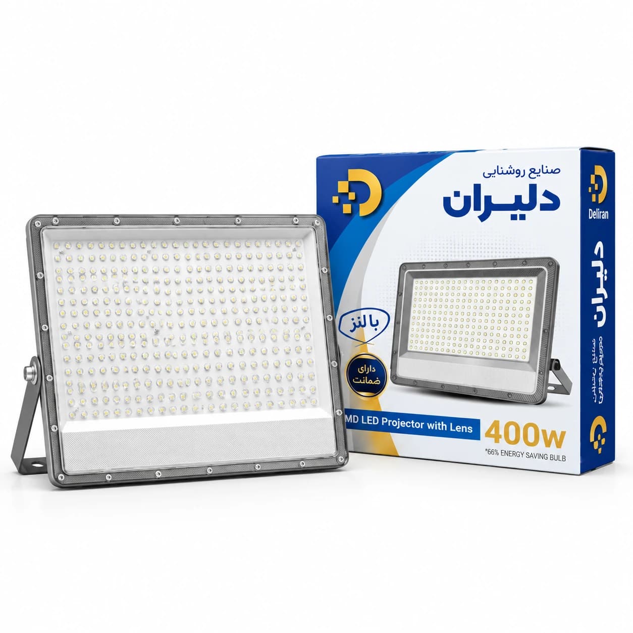 پرژکتور ۴۰۰ وات LED دلیران (اقتصادی) دارای یک سال گارانتی در رنگ مهتابی — تصویر ۲