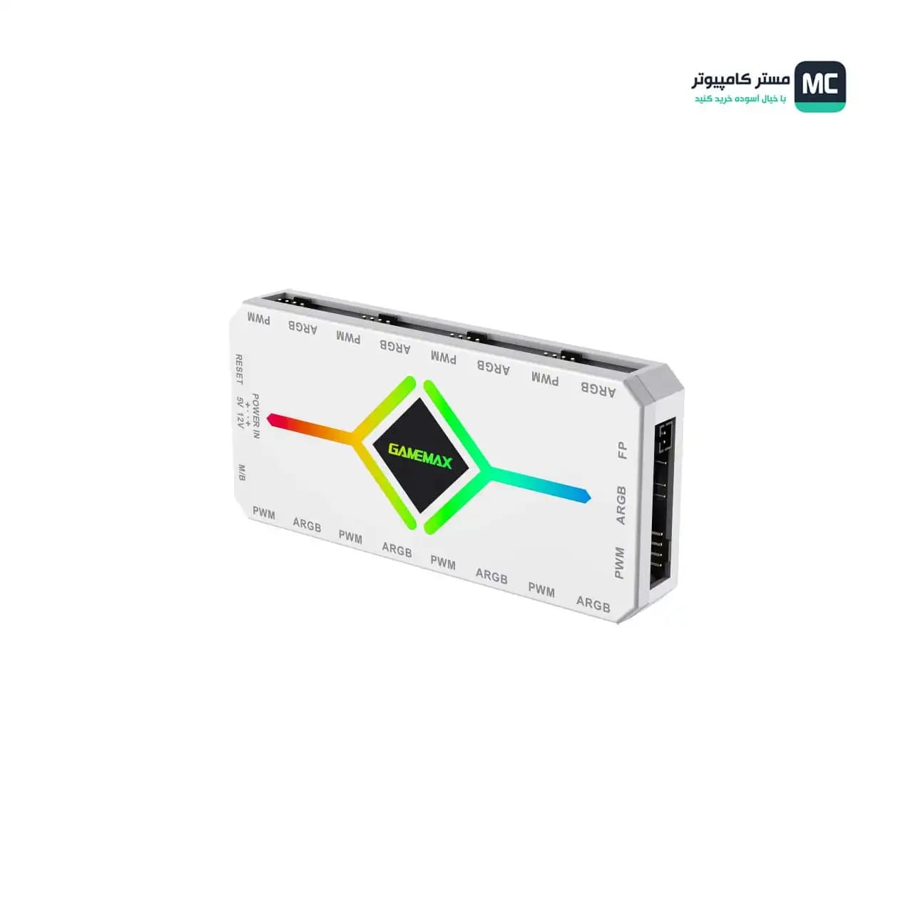 کنترل نورپردازی و سرعت فن گیم مکس V4.0 ARGB HUB PWM WT — تصویر ۲