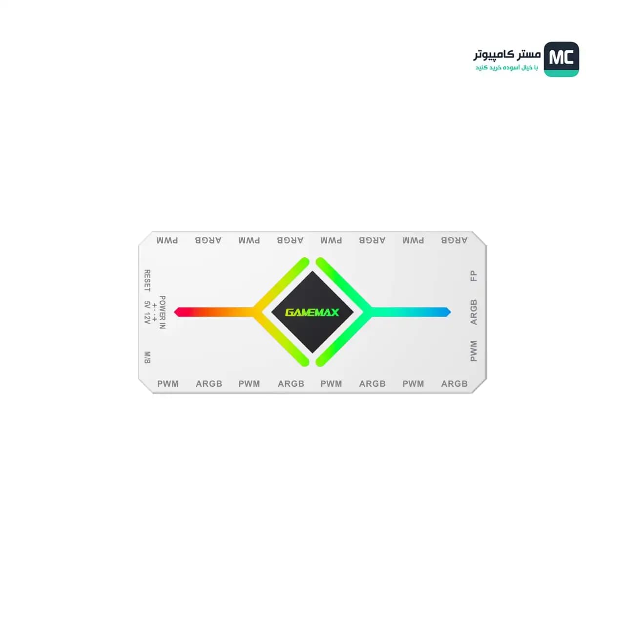 کنترل نورپردازی و سرعت فن گیم مکس V4.0 ARGB HUB PWM WT — تصویر ۴