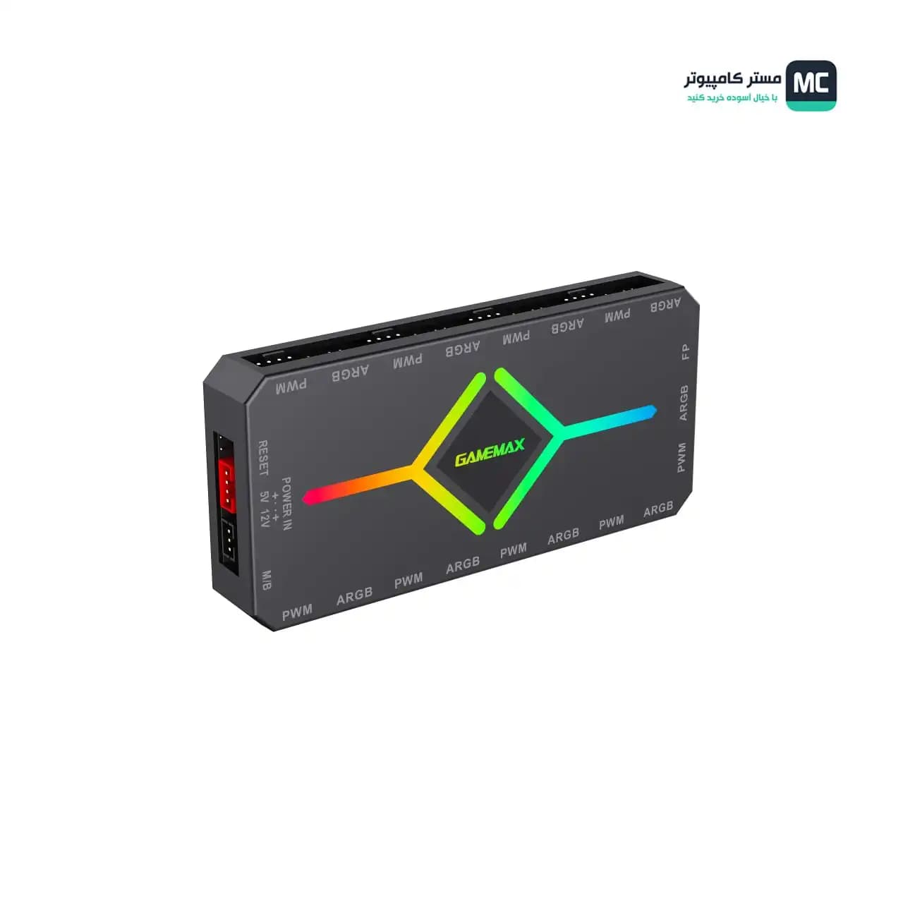 کنترل نورپردازی و سرعت فن گیم مکس V4.0 ARGB HUB PWM BK — تصویر ۲