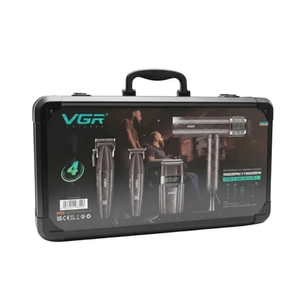 ست چمدانی ماشین اصلاح و سشوار ۴ کاره وی جی ار VGR مدل V-640S4 — تصویر ۴
