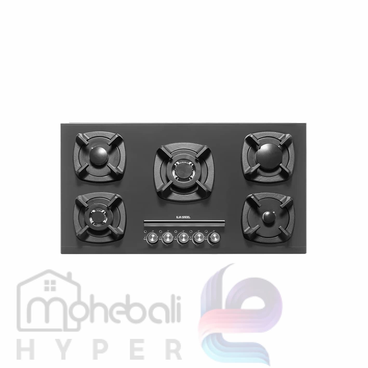اجاق گاز صفحه‌ای پنج شعله ایلیا استیل مدل G 534