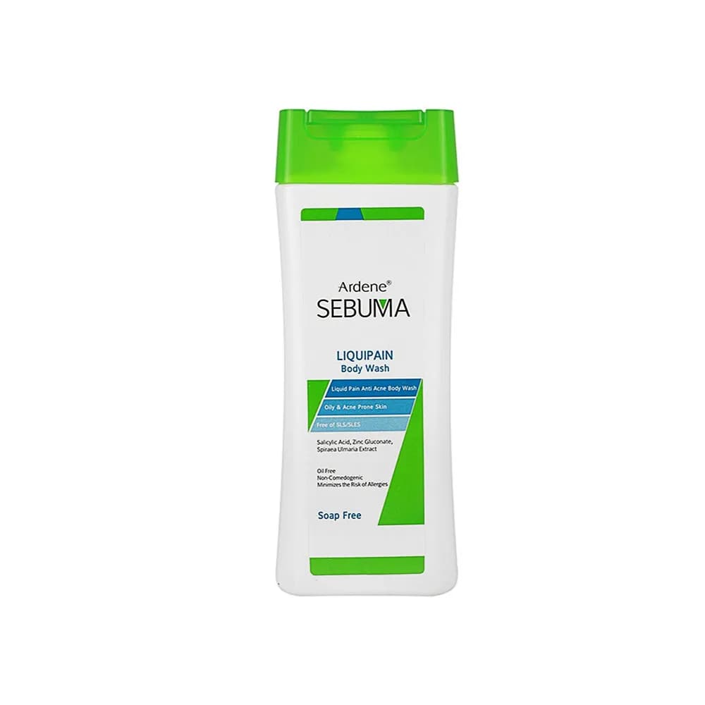شوینده بدن غیر صابونی آردن سبوما مدل Liquipain مناسب پوست چرب و دارای آکنه 250 میلی لیتر — تصویر ۹