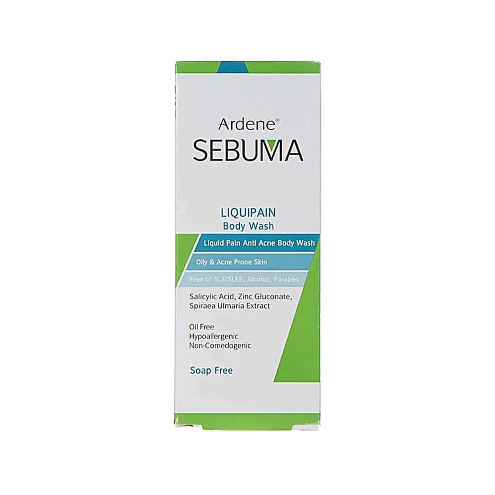 شوینده بدن غیر صابونی آردن سبوما مدل Liquipain مناسب پوست چرب و دارای آکنه 250 میلی لیتر — تصویر ۷