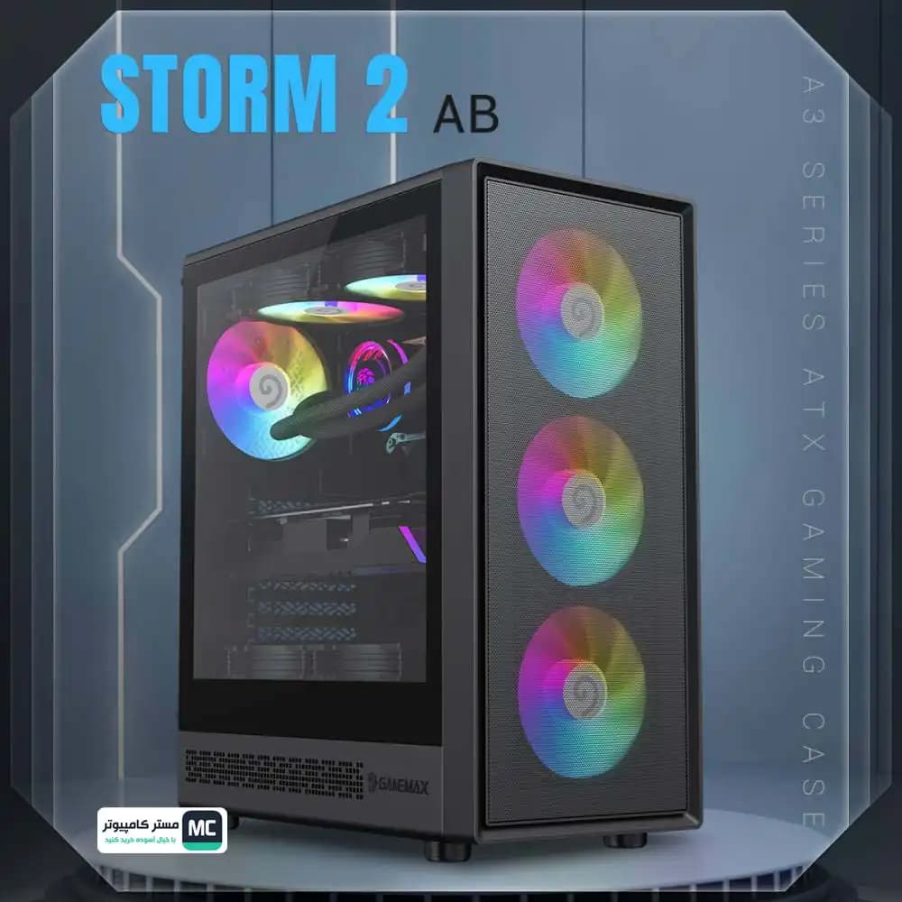 کیس گیمینگ گیم مکس Storm 2 Black — تصویر ۷