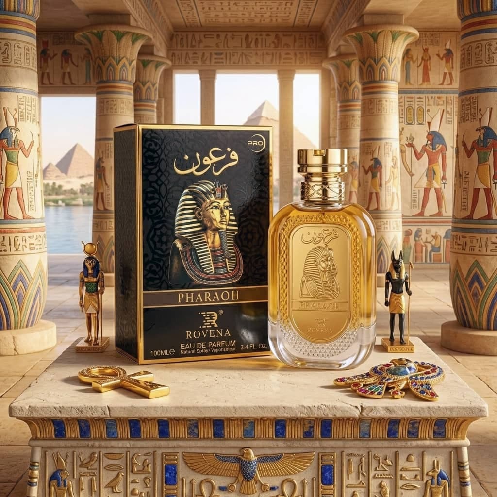 عطر ادکلن مردانه فرعون طلایی روونا فرانسه مدل فرعون زرد (Rovena pharaoh gold) حجم 100 میل — تصویر ۲