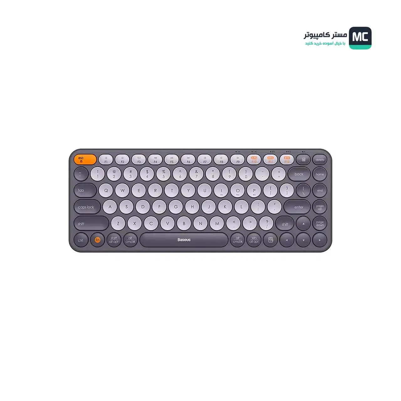 کیبورد بی سیم بیسوس مدل K01B Wireless Tri-Mode Frosted Gray