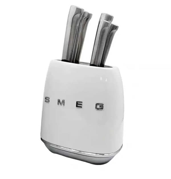 ست چاقو اسمگ رنگ سفید 7 پارچه SMEG KBSF01PB — تصویر ۵