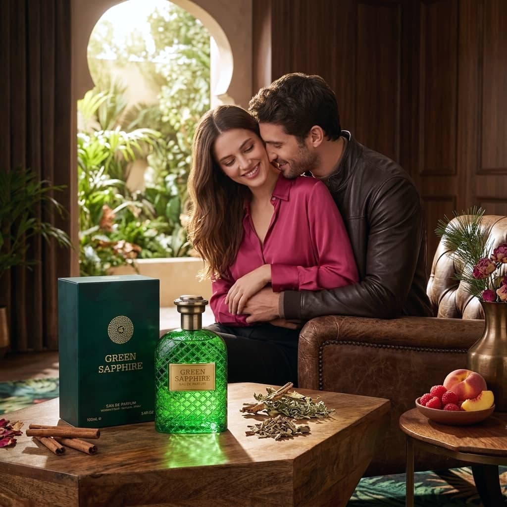 عطر ادکلن زنانه مردانه بودیسیا د ویکتوریوس گرین سفیر فراگرنس ورد مدل گرین سفیر (Fragrance World Green Sapphire) حجم 100 میل — تصویر ۱۰