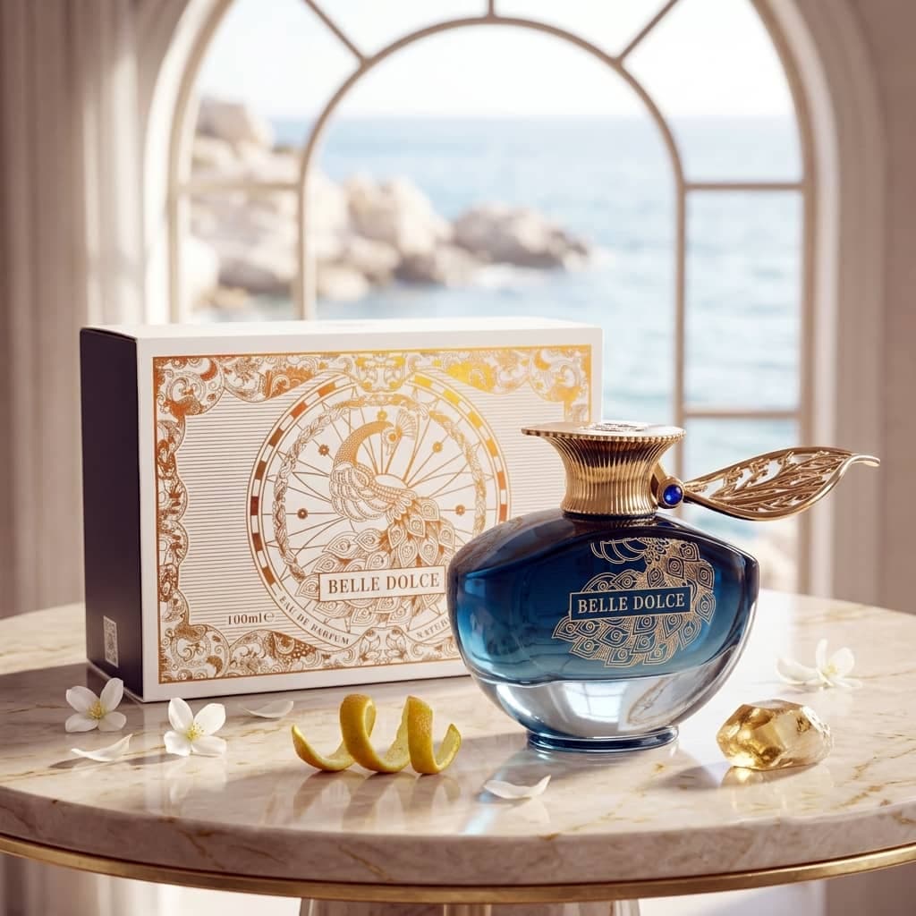 عطر ادکلن زنانه مردانه کازاموراتی زرجف کورو فراگرنس ورد مدل بل دولچه (Fragrance World Belle Dolce) حجم 100 میل — تصویر ۴