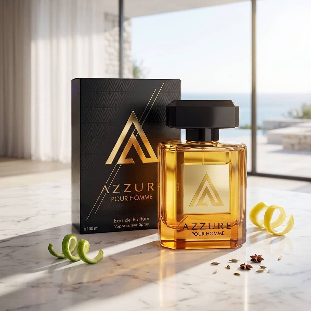 عطر ادکلن مردانه آزارو پور هوم فراگرنس ورد مدل آزور پور هوم (Fragrance World Azzure Pour Homme) حجم 100 میل — تصویر ۳
