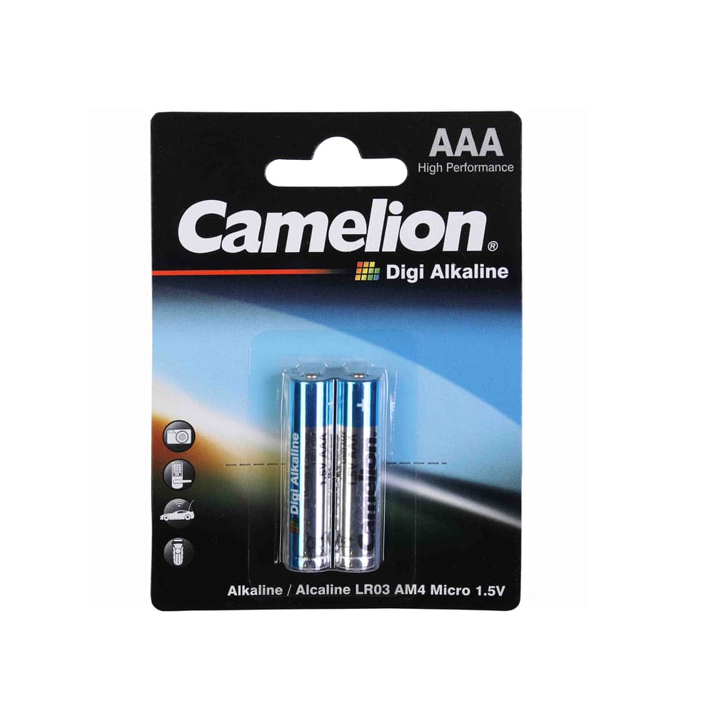 کملیون آبی نیم قلم 2عددی Camelion Digi Alkaline LR03-BP2DG