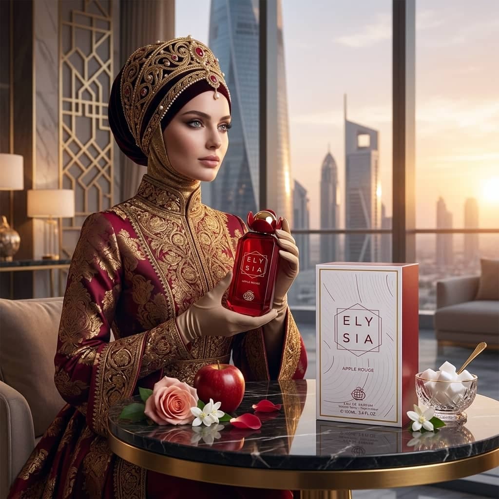 عطر ادکلن زنانه مردانه کایالی ایدن جویسی اپل 01 فراگرنس ورد مدل الیسیا اپل رژ (Fragrance World Elysia Apple Rouge) حجم 100 میل — تصویر ۸