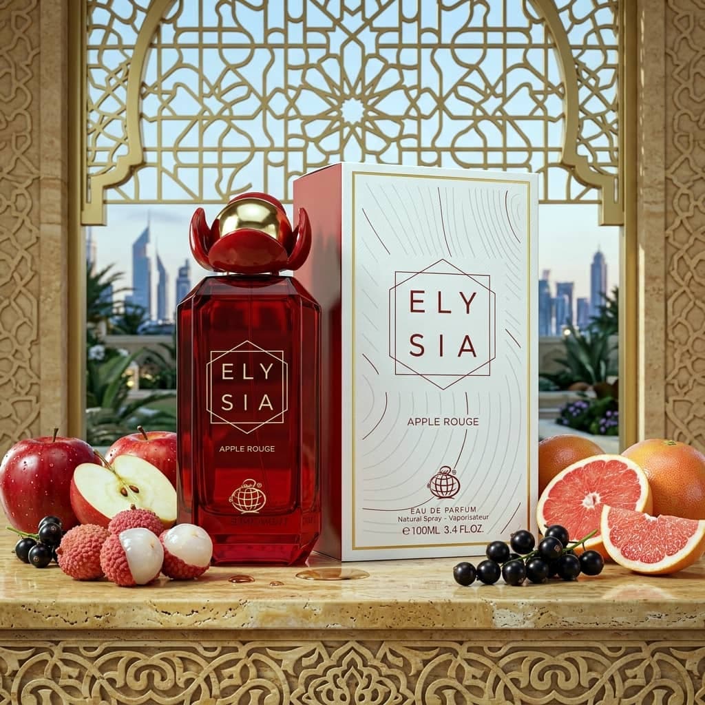 عطر ادکلن زنانه مردانه کایالی ایدن جویسی اپل 01 فراگرنس ورد مدل الیسیا اپل رژ (Fragrance World Elysia Apple Rouge) حجم 100 میل — تصویر ۷