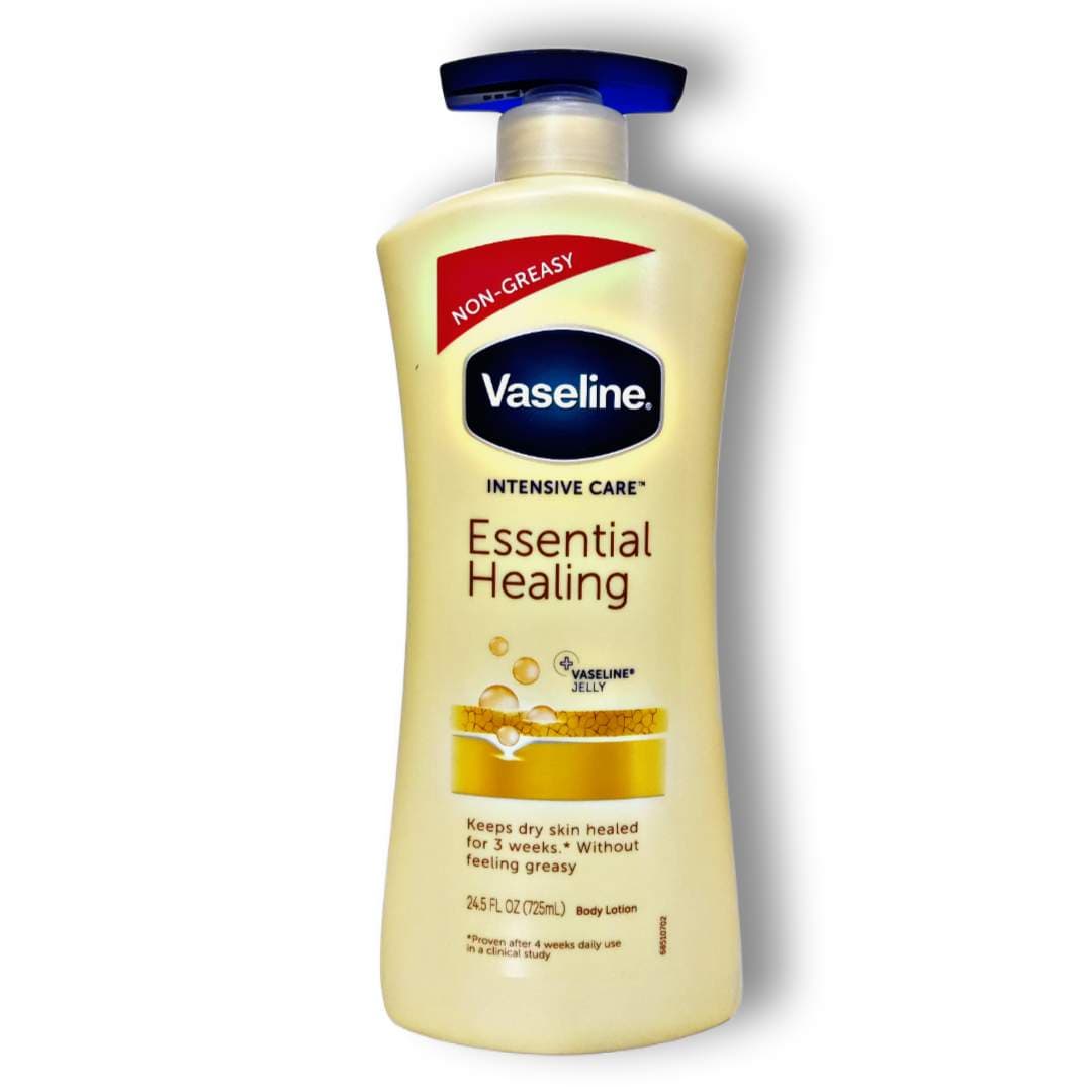 لوسیون بدن اسنشیال هیلینگ وازلین Vaseline حجم 725 میل — تصویر ۳