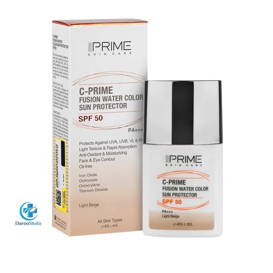 فلوئید ضد آفتاب ویتامین سی SPF 50 پرایم